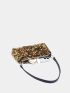 Sequin Decor Zipper Square Bag