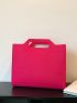 Neon Pink Top Handle Bag