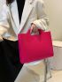 Neon Pink Top Handle Bag