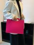 Neon Pink Top Handle Bag