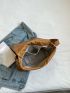 Quilted Detail Flap Square Bag