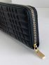 Geometric Embossed Long Wallet