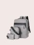 3pcs Two Tone Functional Backpack Set