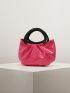 Metallic Ruched Bag