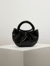 Minimalist Double Handle Ruched Bag