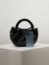 Minimalist Double Handle Ruched Bag