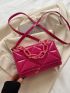 Mini Quilted Snap Button Square Bag