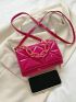 Mini Quilted Snap Button Square Bag