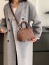 Mini Crocodile Embossed Dome Bag