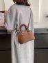 Mini Crocodile Embossed Dome Bag