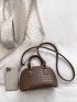 Mini Crocodile Embossed Dome Bag