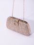 Glitter Rhinestone & Sequin Decor Chain Box Bag