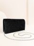 Mini Square Bag Ruched Detail Glitter For Party