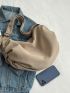 Minimalist Canvas Hobo Bag With Coin Purse