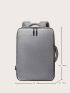 Men Minimalist Zipper Laptop Backpack