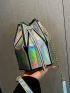 Mini Holographic Chain Bucket Bag