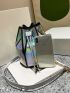 Mini Holographic Chain Bucket Bag