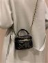 Mini Quilted Chain Bucket Bag