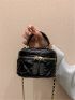 Mini Quilted Chain Bucket Bag