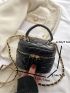 Mini Quilted Chain Bucket Bag