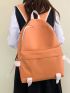 Buckle Decor Functional Backpack