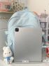 Letter Patch Decor Functional Backpack With Cartoon Bag Charm