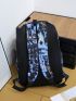 3pcs Letter Graphic Functional Backpack Set