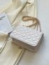 Mini Quilted Pattern Metal Decor Square Bag