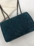 Mini Quilted Pattern Metal Decor Grommet Eyelet Square Bag