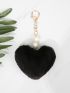 Faux Pearl Decor Heart Design Bag Charm