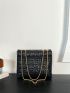 Mini Quilted Detail Chain Flap Square Bag