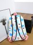 4pcs Color Block Functional Backpack Set