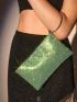 Glitter Decor Ring Handle Glitter Square Bag