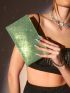 Glitter Decor Ring Handle Glitter Square Bag