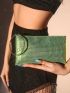 Glitter Decor Ring Handle Glitter Square Bag