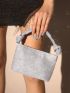 Mini Top Handle Glitter Square Bag