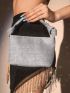 Mini Top Handle Glitter Square Bag