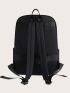 Metal Decor Multi Zipper Functional Backpack