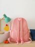 Colorblock Letter Print Backpack
