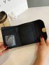 Embossed Detail Studded Decor Small Wallet