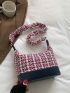 Plaid Pattern Shoulder Bag