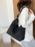 Minimalist Large Capacity Canvas Hobo Bag