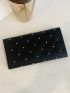 Studded Decor Stitch Long Wallet