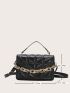 Quilted Chain Decor Square Bag