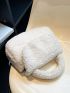 Minimalist Flap Fuzzy Saddle Bag