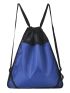 Men Two Tone Large Capacity Drawstring Backpack