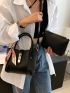 2pcs Twilly Scarf Decor Bucket Bag With Coin Purse