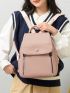 Litchi Embossed Flap Backpack
