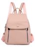 Litchi Embossed Flap Backpack