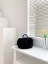 Double Handle Fluffy Satchel Bag